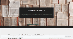 Desktop Screenshot of grammarpartyblog.com