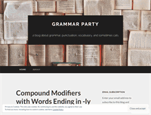 Tablet Screenshot of grammarpartyblog.com